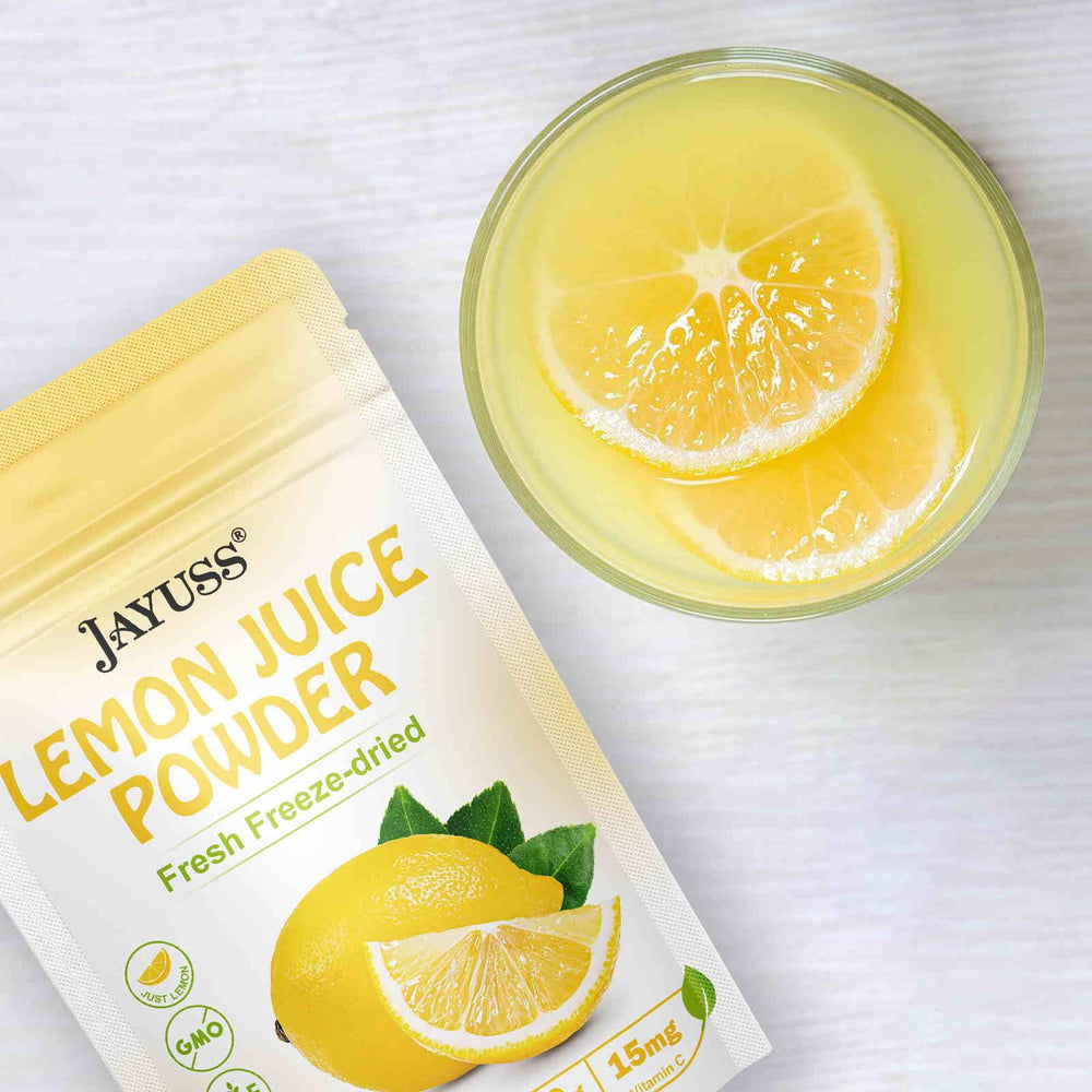 Jayuss Lemon Powder adds fresh lemon notes to baking and recipes.