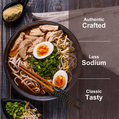 Jayuss ramen bowl served with seasoning for a cozy ready-to-eat meal.