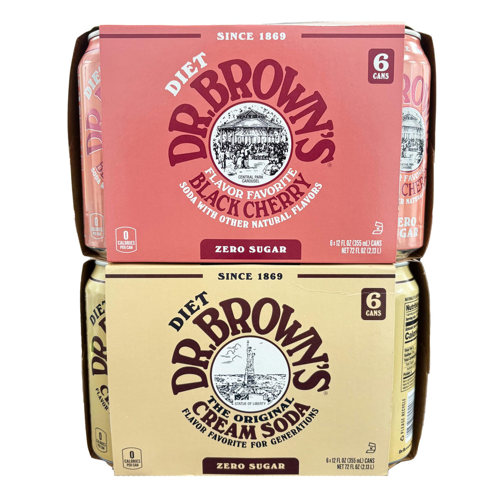 12-can pack display from Dr. Browns, ideal for parties and stocking.