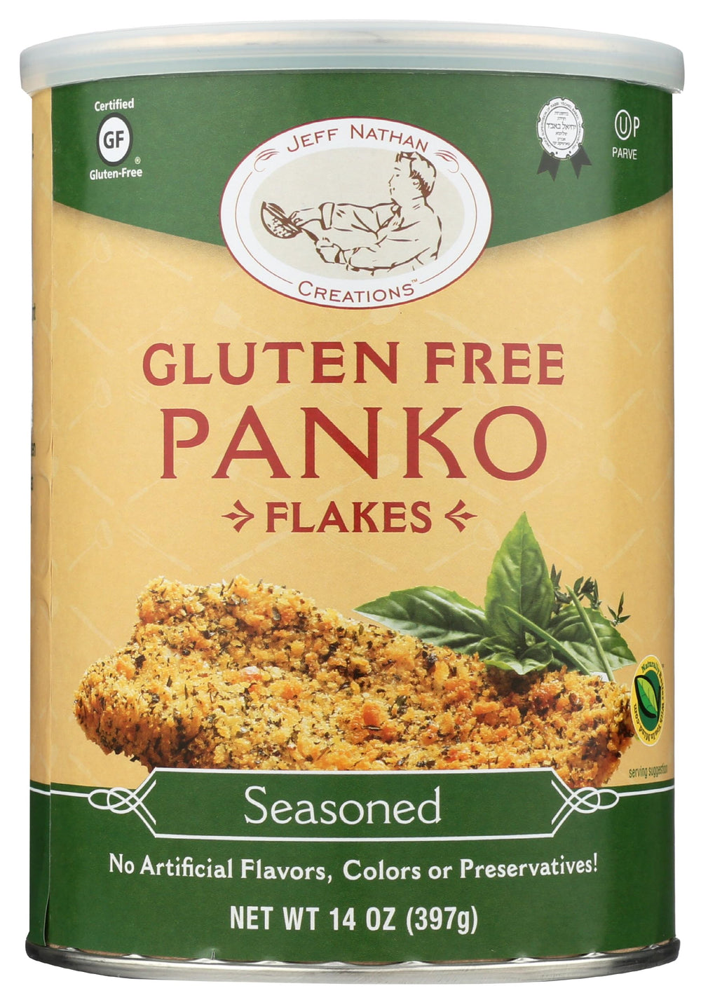 Jeff Nathan Creations gluten-free panko pack for quick, crispy coatings.