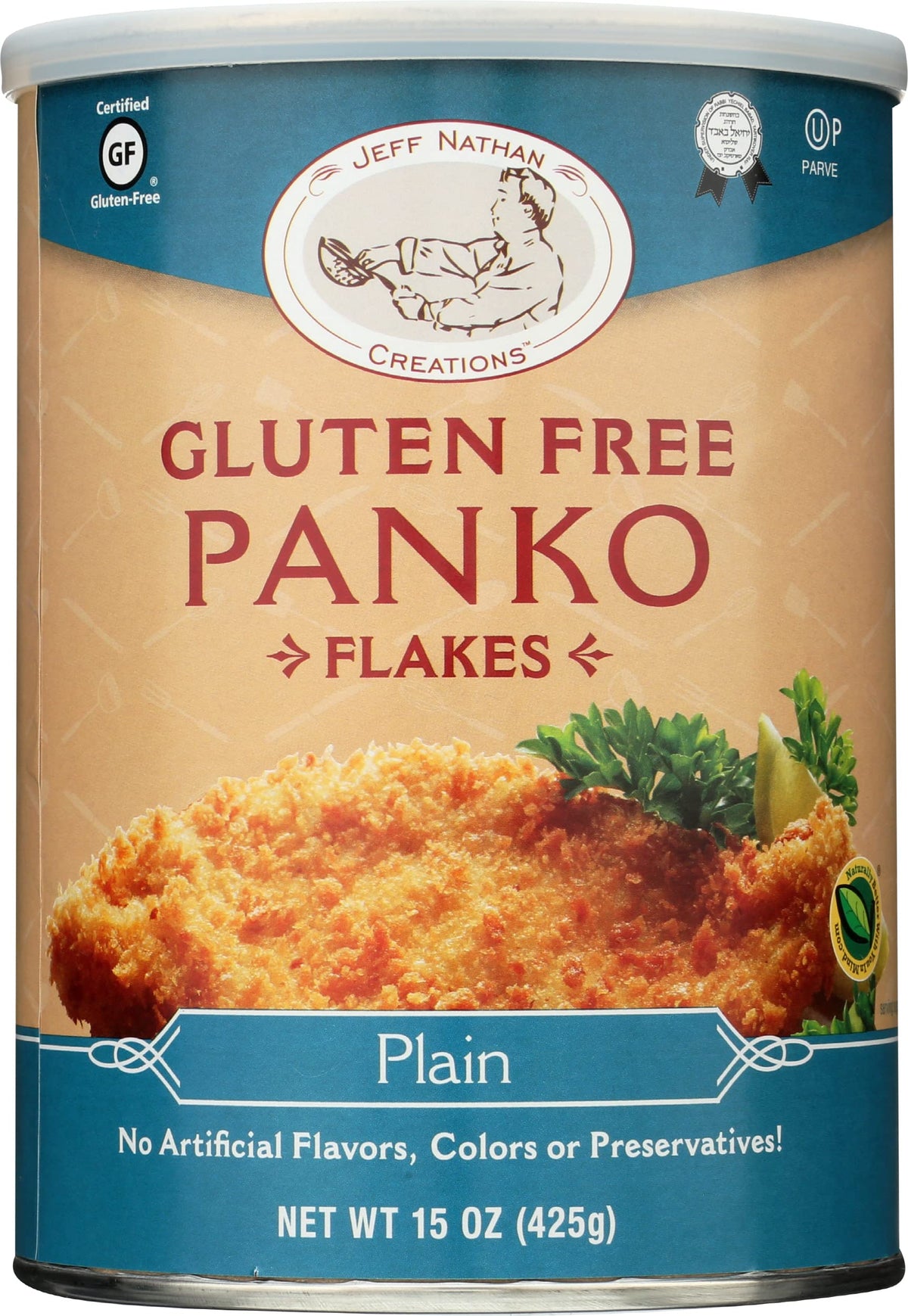 Jeff Nathan Creations panko plain gluten free packaging for gluten free cooking