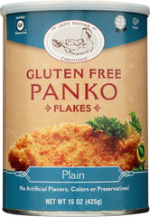 Jeff Nathan Creations panko plain gluten free packaging for gluten free cooking