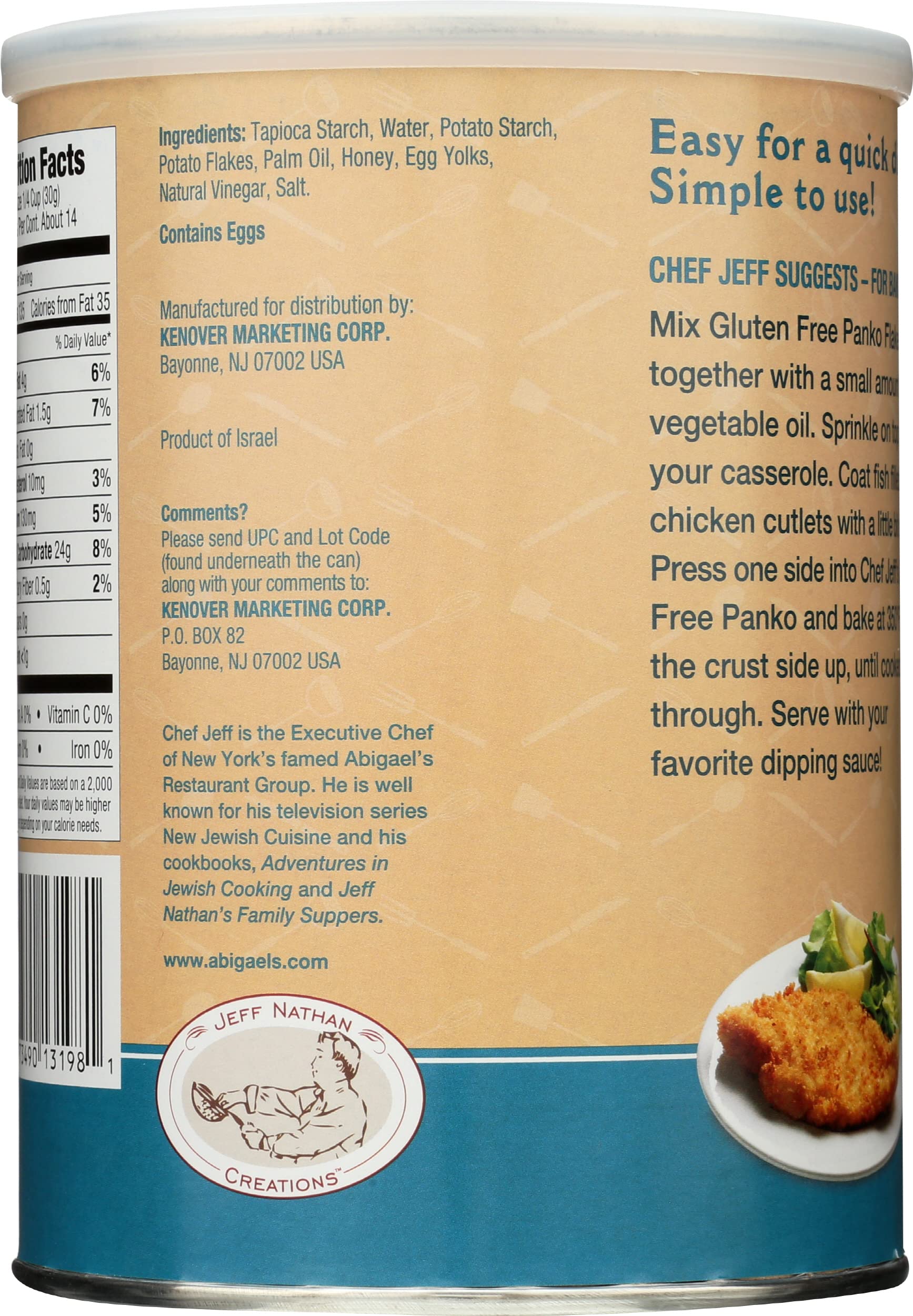 Shrimp coated with Jeff Nathan Creations panko for crunch