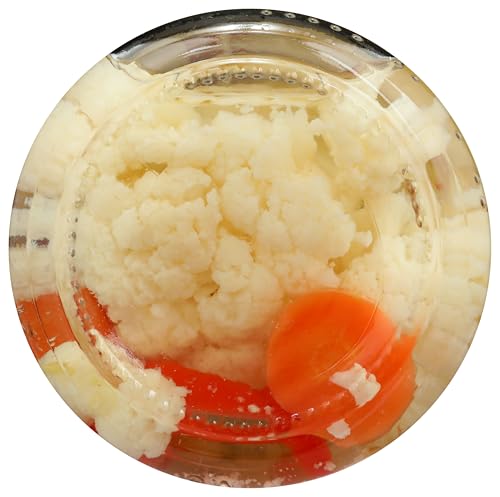 Jeff's Garden Giardiniera ingredient closeup reveals crisp peppers and vegetables.