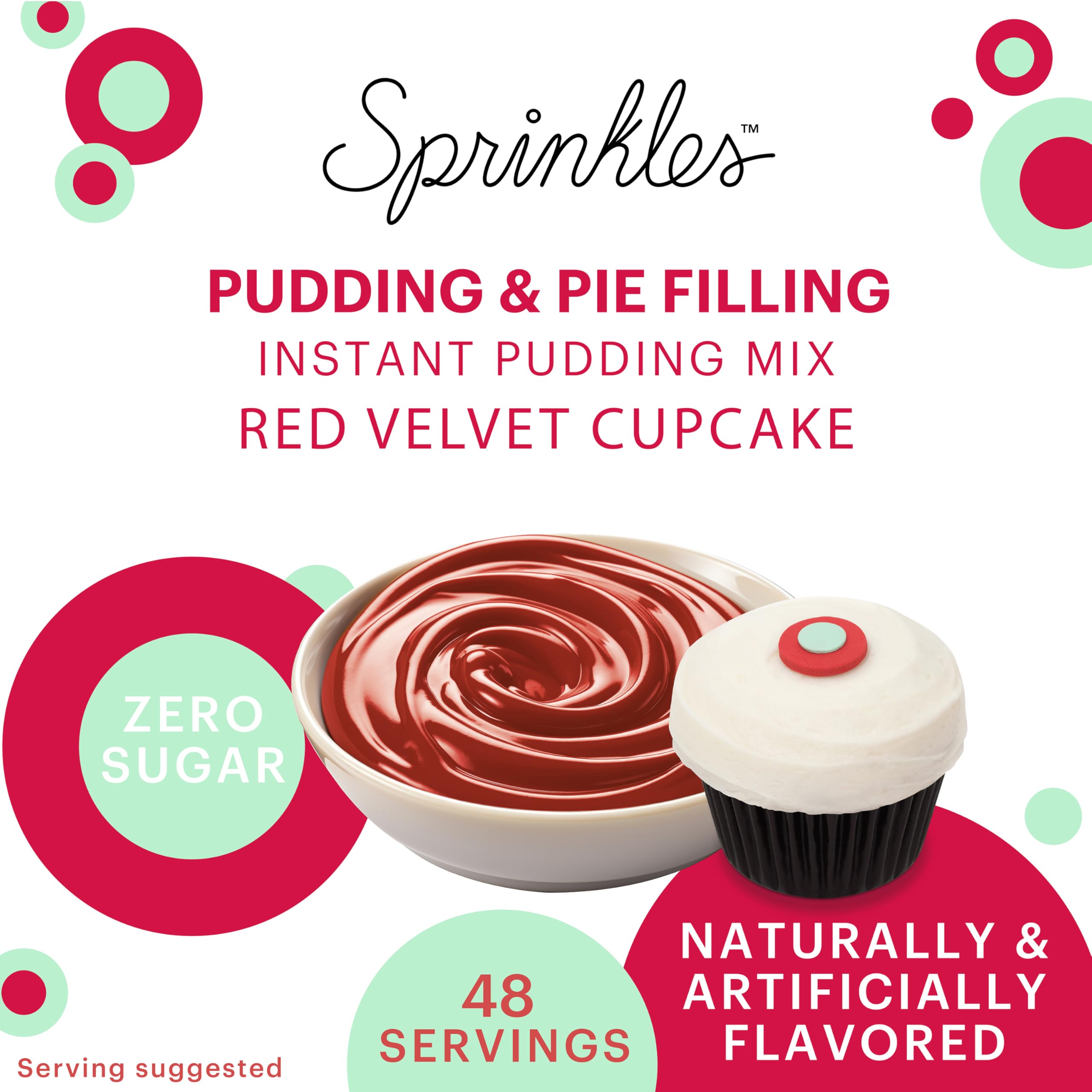 JEL SERT Sprinkles Red Velvet pudding mix parfait assembled with creamy layers.