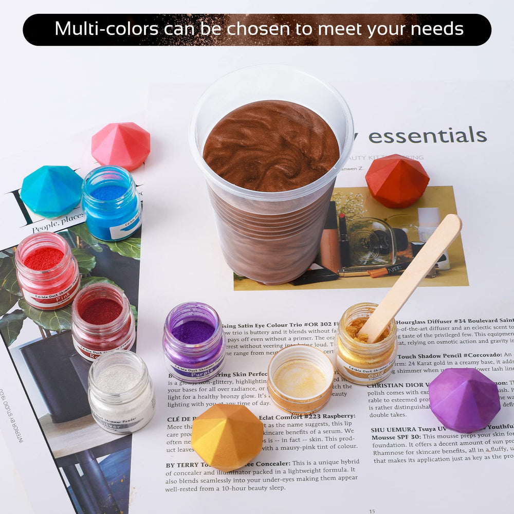 Jelife brown edible luster dust on chocolate enhances shimmer and depth