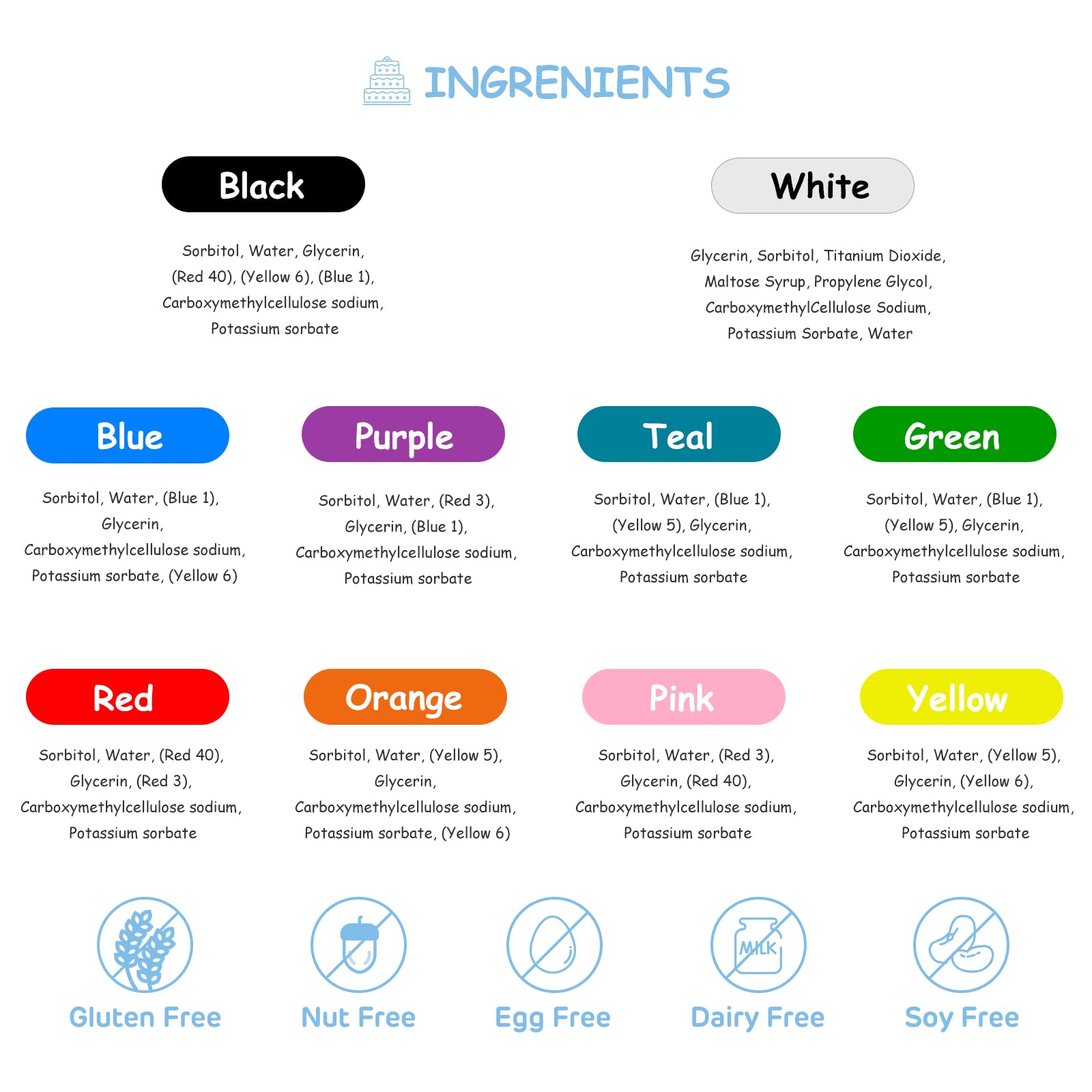 Jelife color gel set stays vibrant through baking and decorating