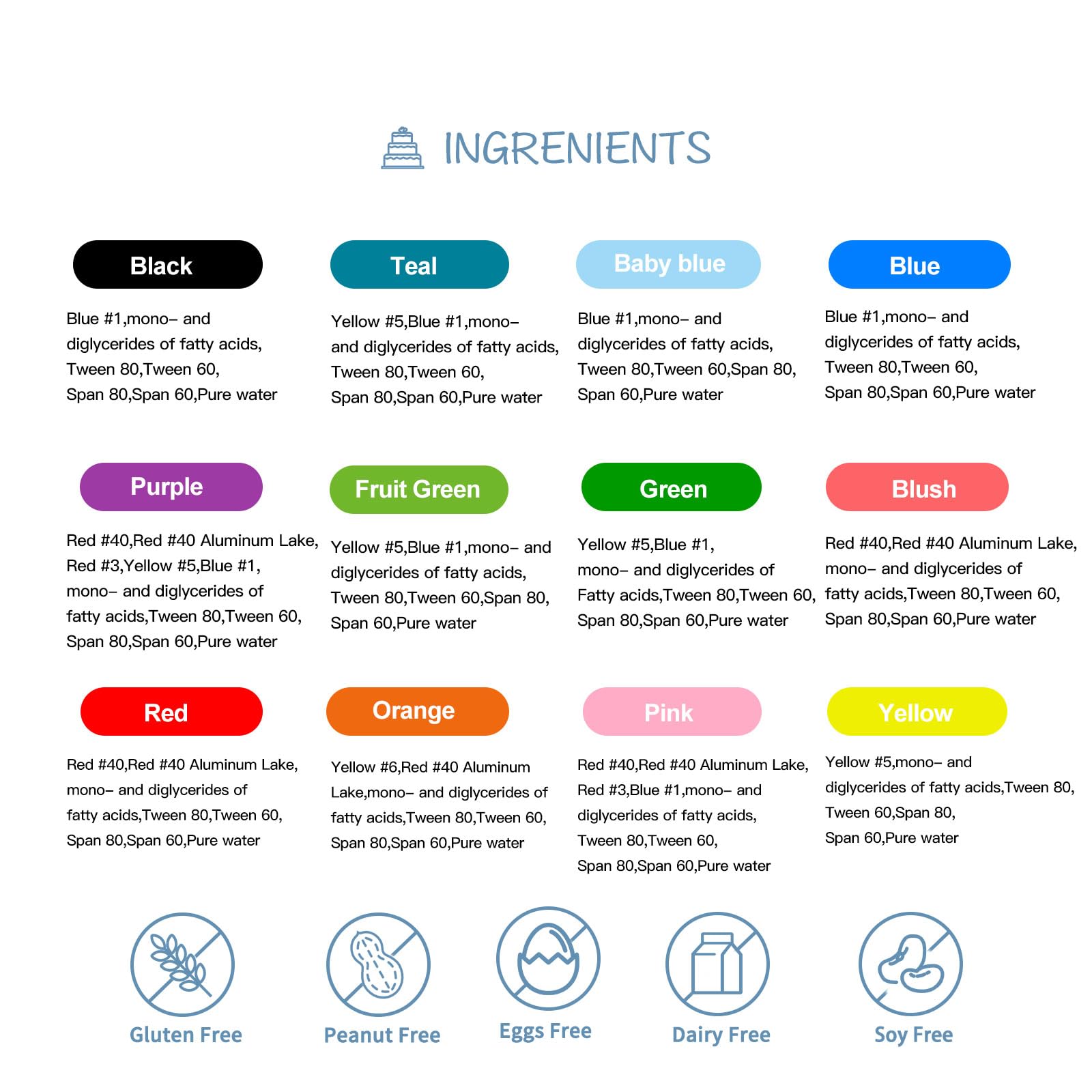 Jelife oil color set ideal for kids party decorating and gifts.