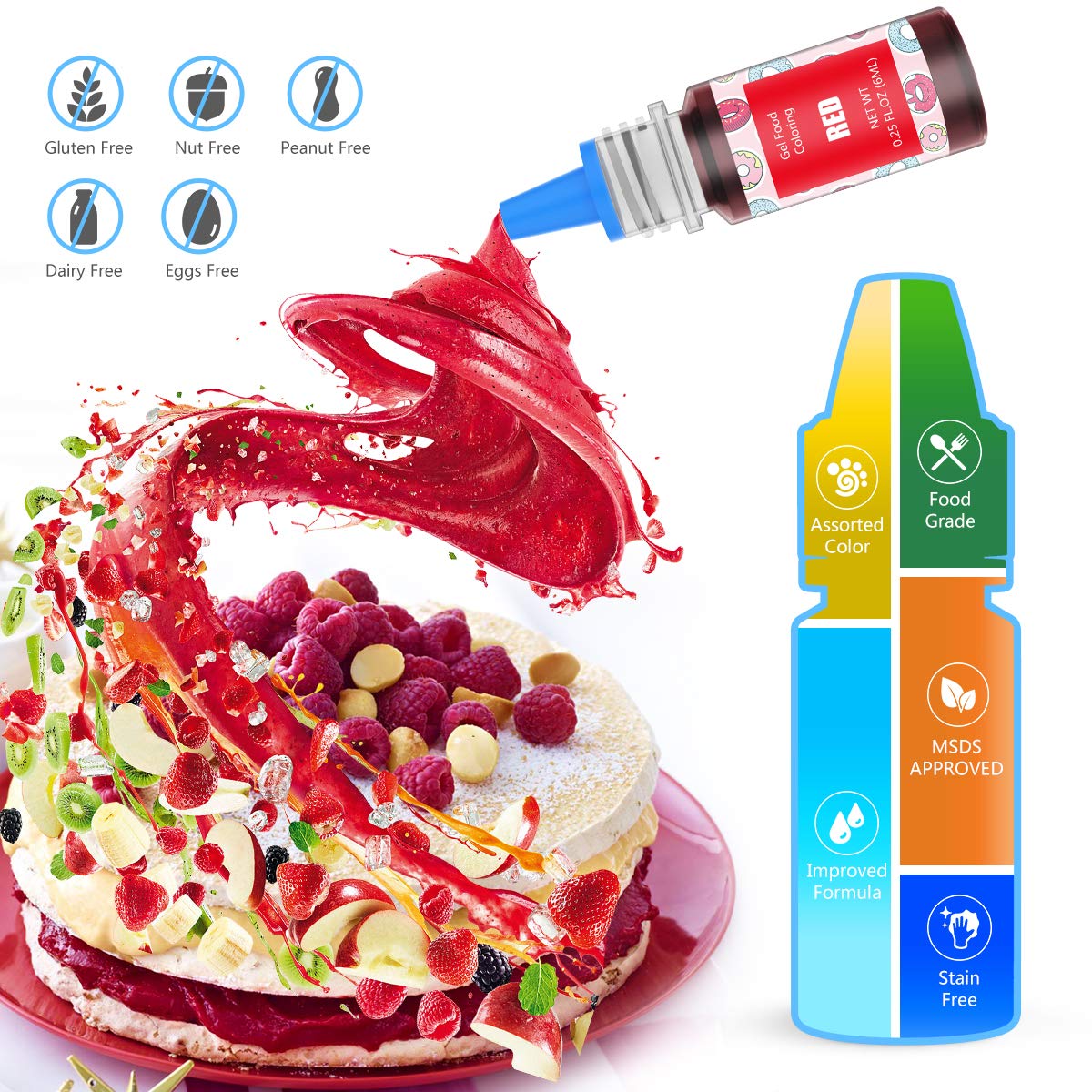 Jelife royal icing coloring for precise, clean color applications