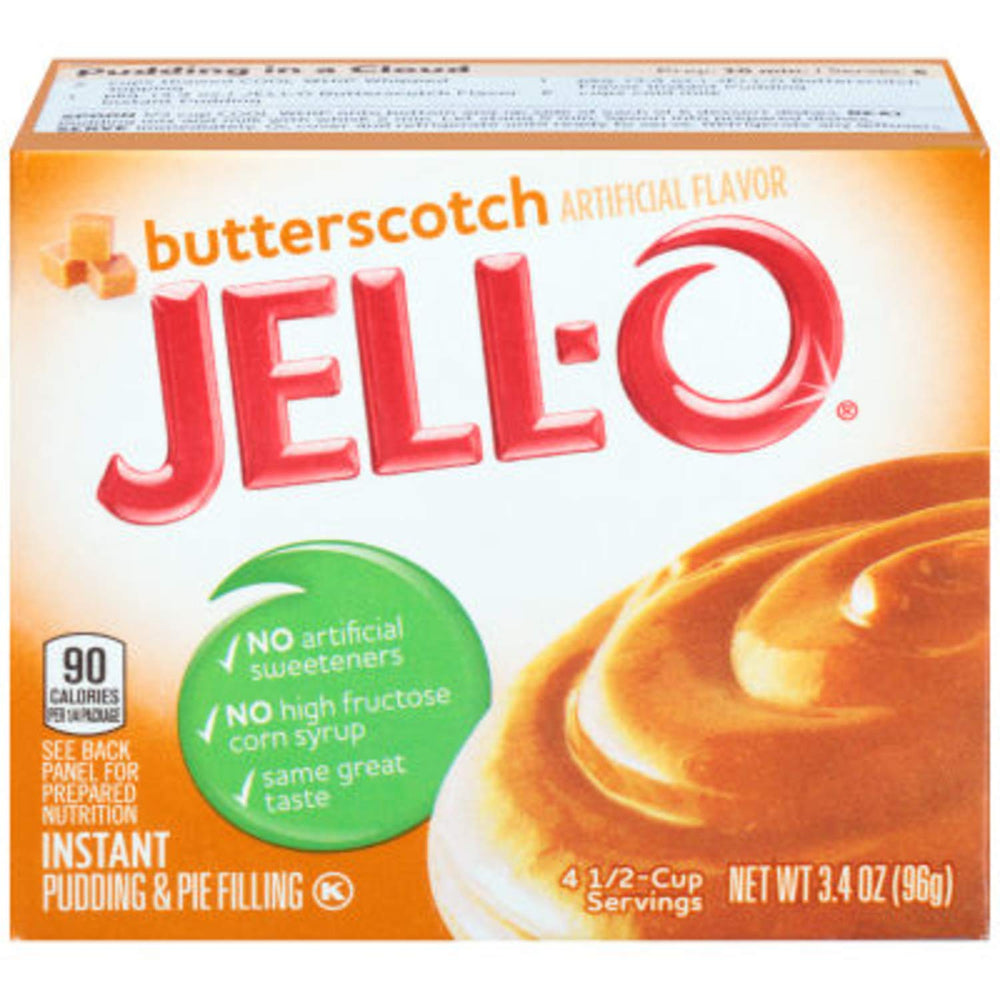 Jell-O Butterscotch pudding being stirred in a pot for creamy dessert