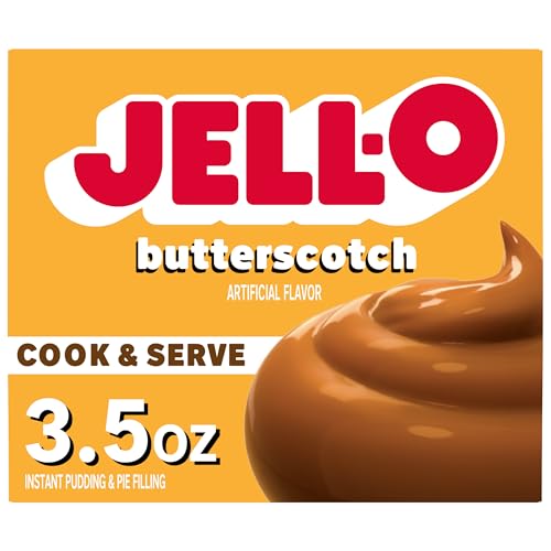 Jell-O Butterscotch pudding served in a bowl, ready to enjoy