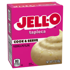 Stirring Jell-O tapioca pudding on the stove to a smooth texture