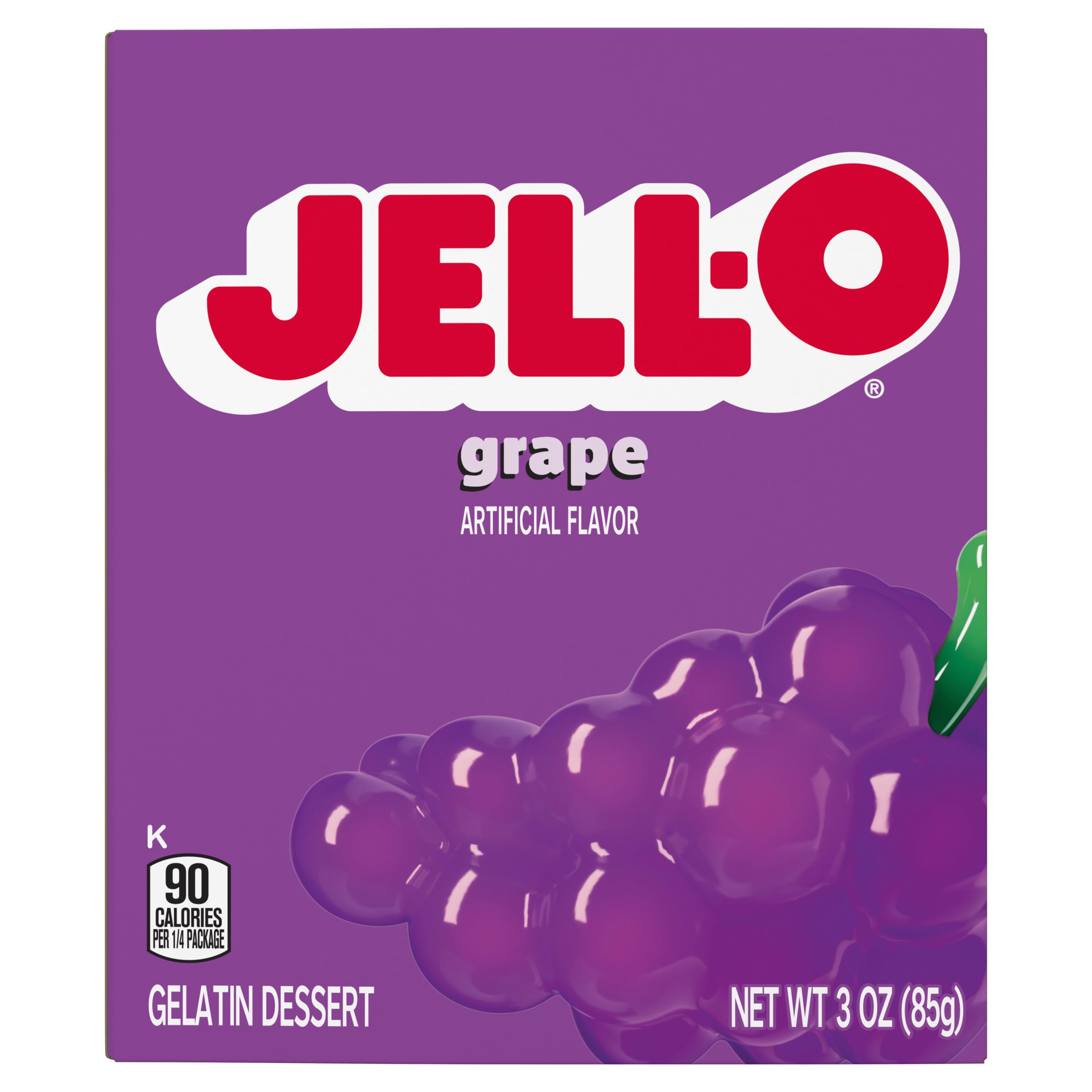 Jell-O Grape Gelatin layered in parfaits for color