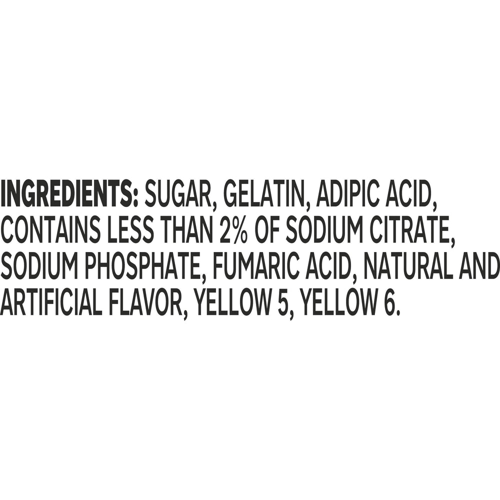Individual Jell-O Lemon Gelatin pouch showing freshness