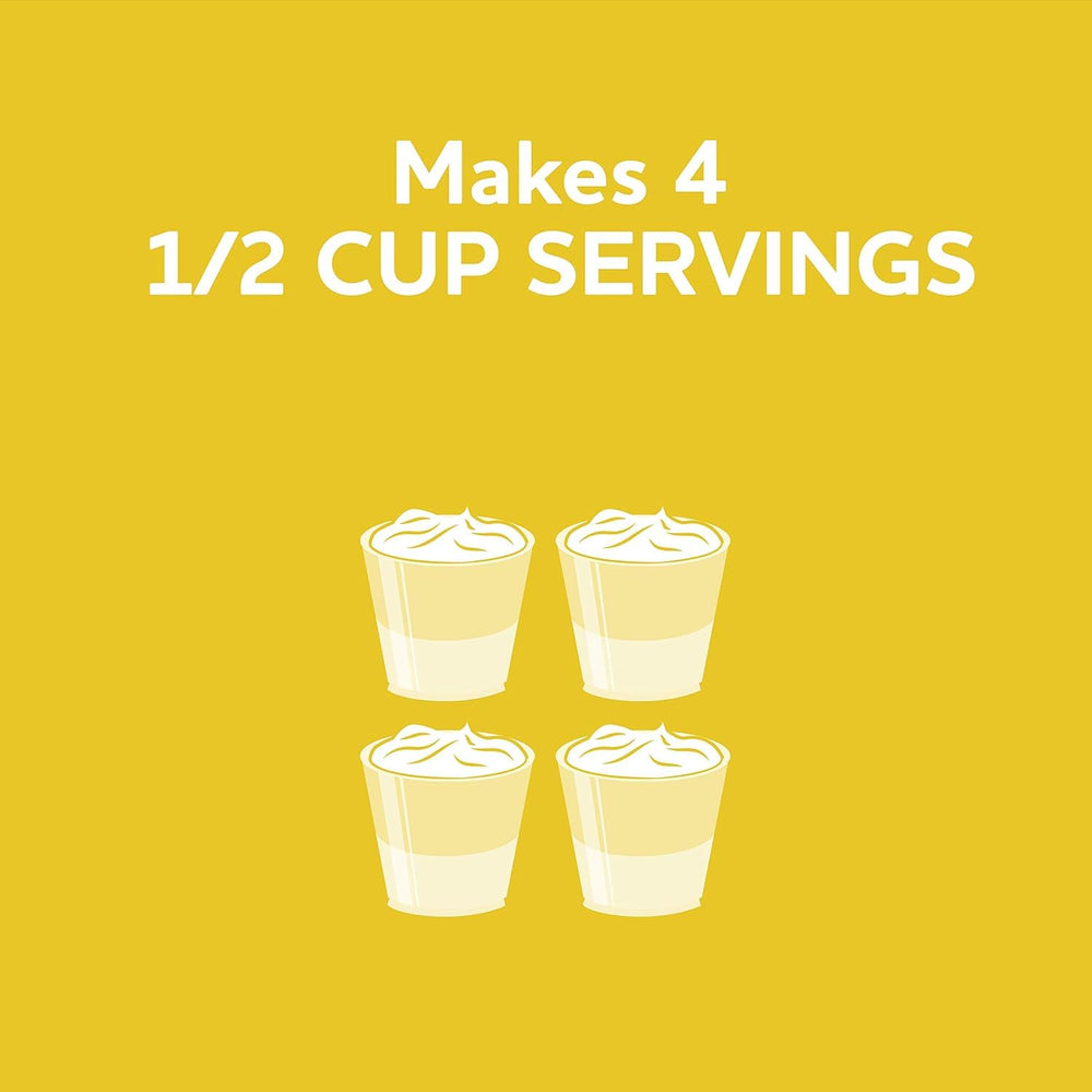 Four-pack shelf-stable mix ideal for pantry storage.