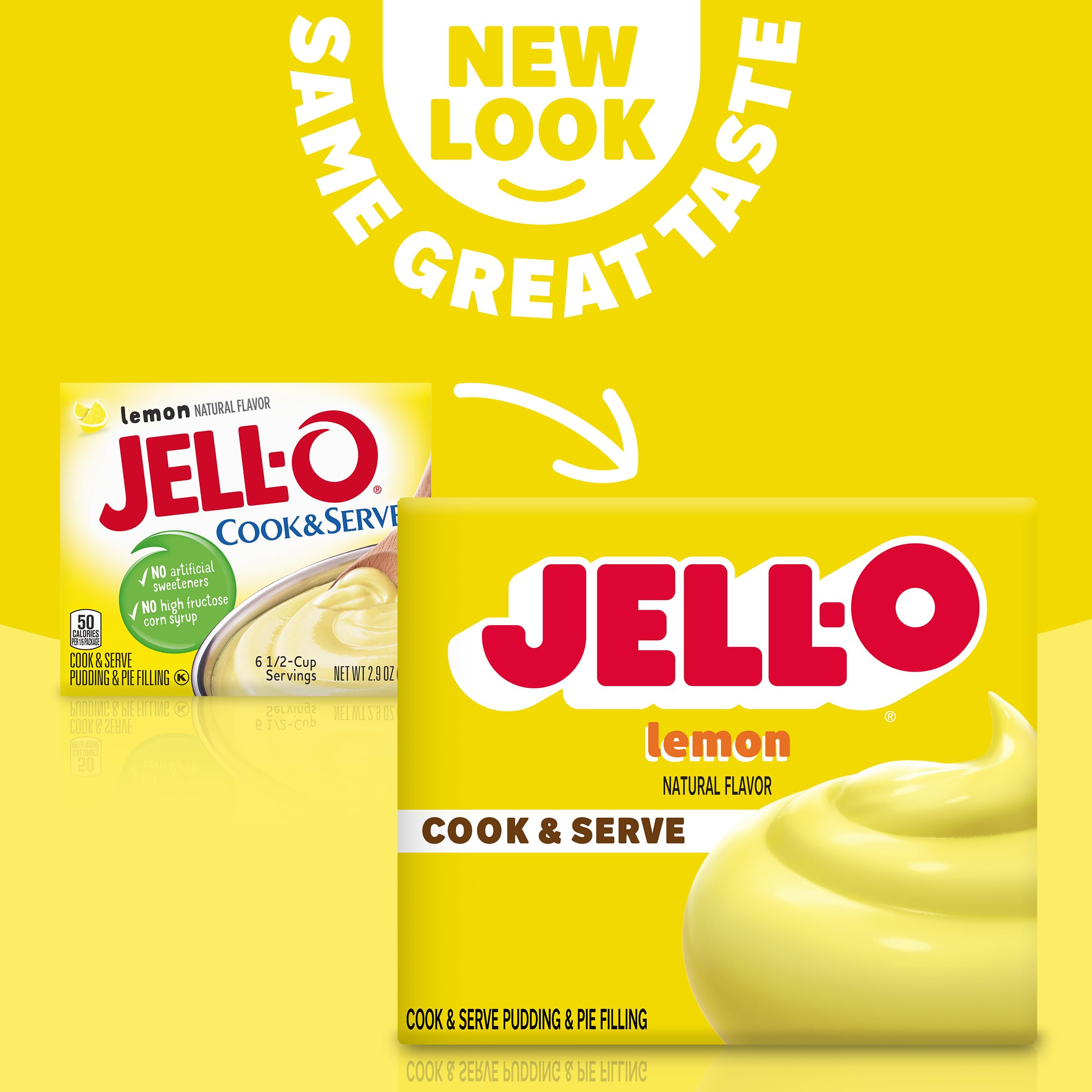 Jell-O Lemon pudding served chilled for refreshing finish