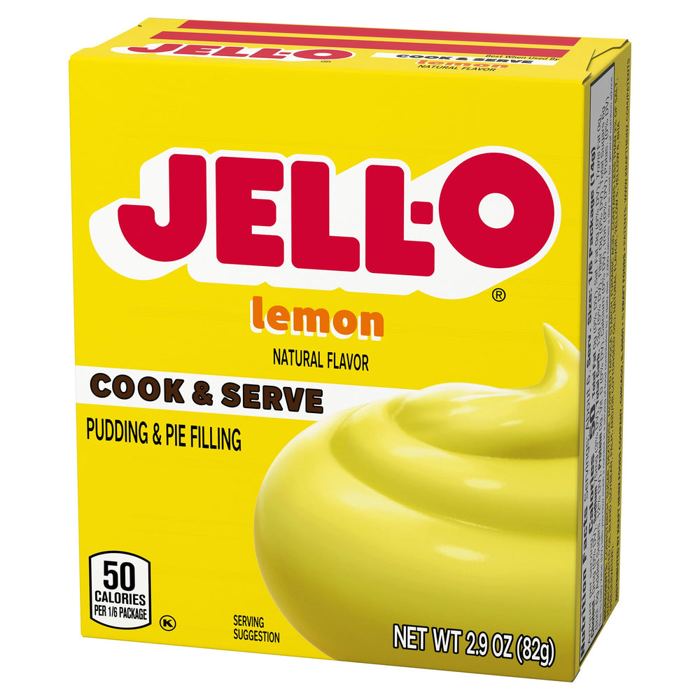 Jell-O Lemon pudding served warm as comforting dessert