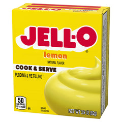 Jell-O Lemon pudding served warm as comforting dessert