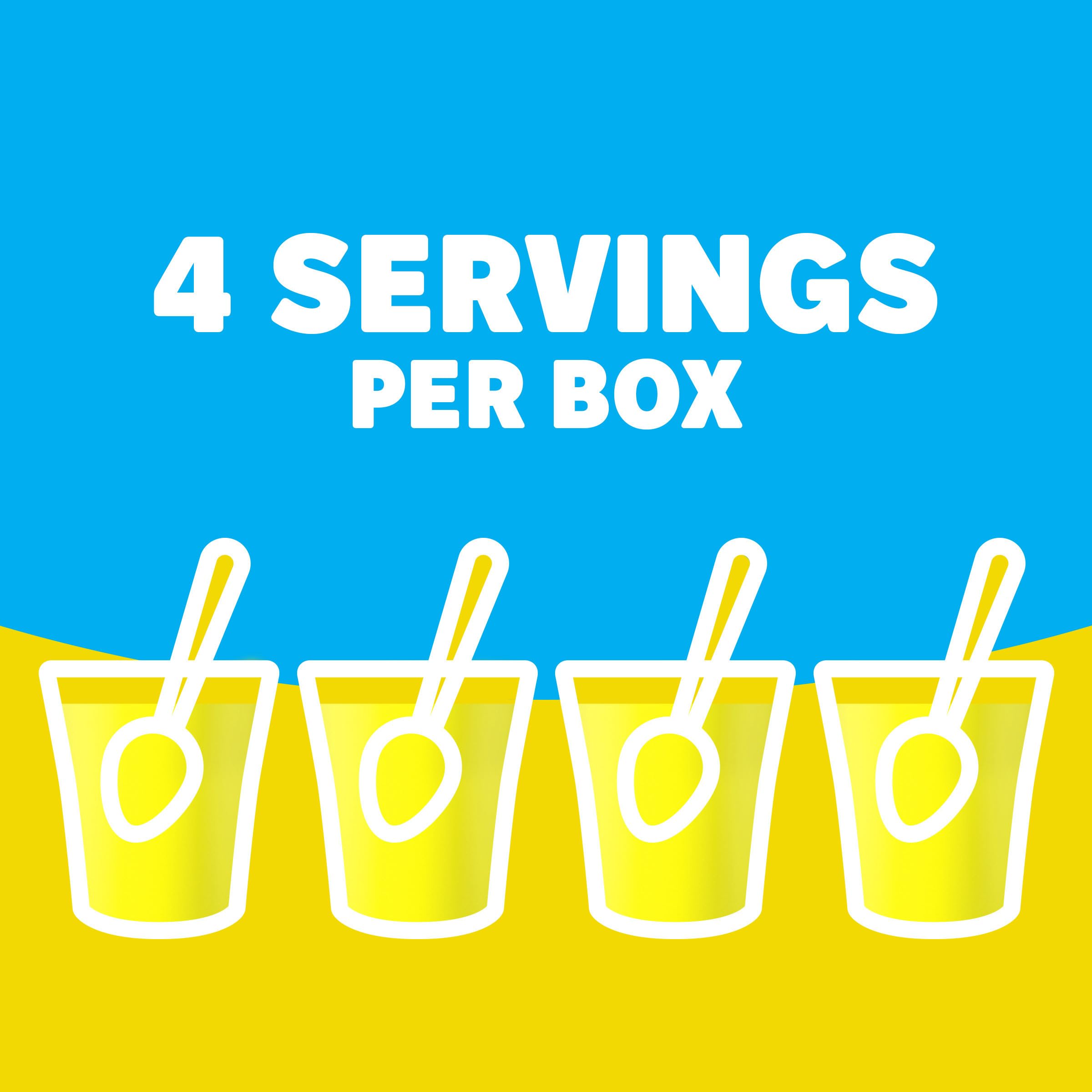 Jell-O Lemon Zero Sugar servings provide portion control with ten calories per serving