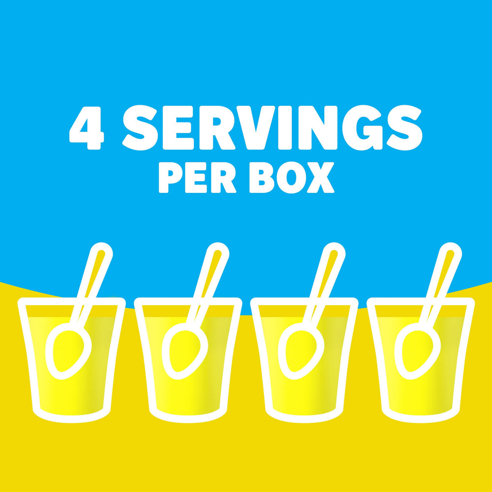 Jell-O Lemon Zero Sugar servings provide portion control with ten calories per serving