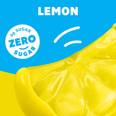 Jell-O Lemon Zero Sugar gelatin mixes with cold water and chills into a light, jiggly lemon treat