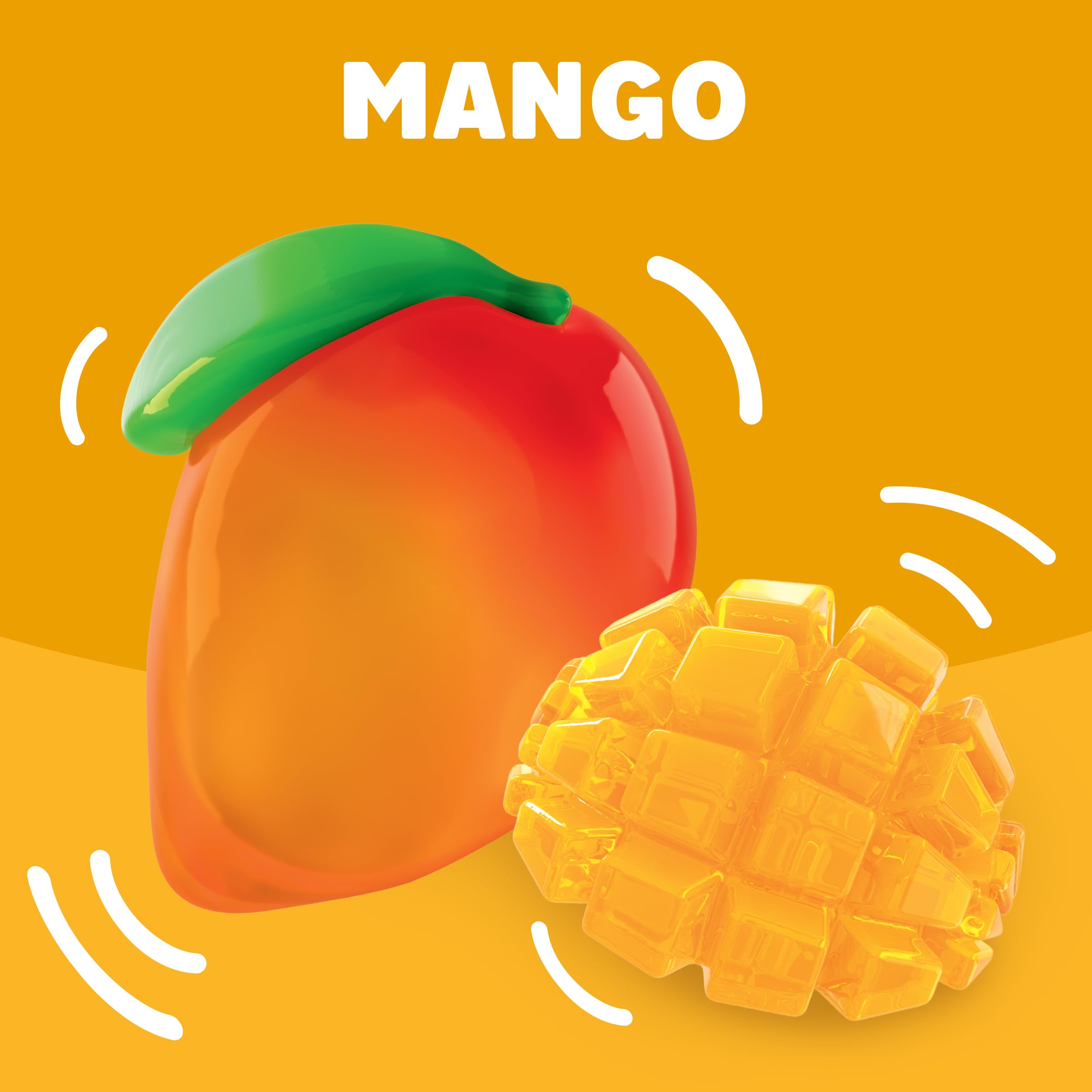 Family enjoying Jell-O Mango Gelatin dessert at a casual gathering.