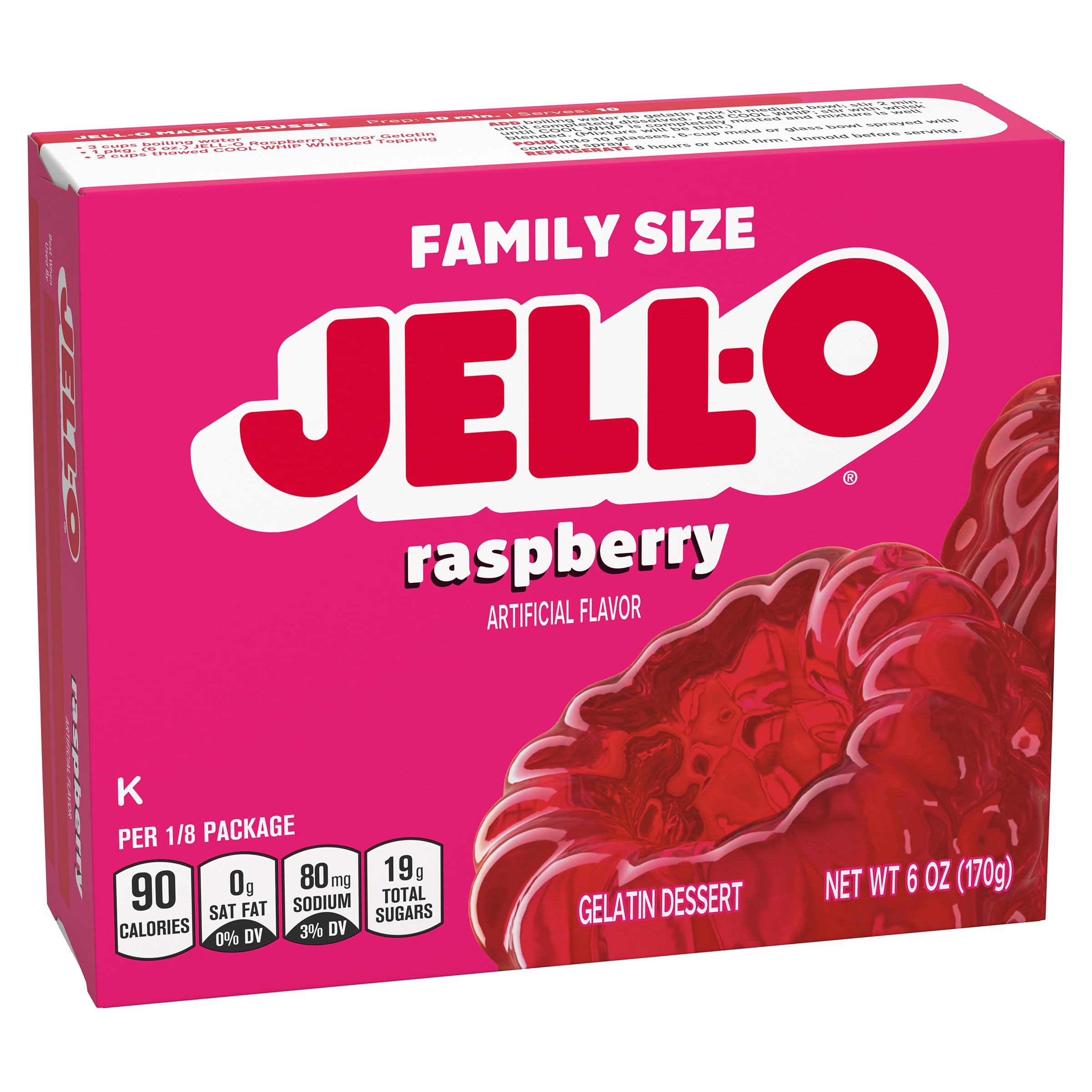 Parfait idea with Jell-O Raspberry Gelatin and fresh toppings.