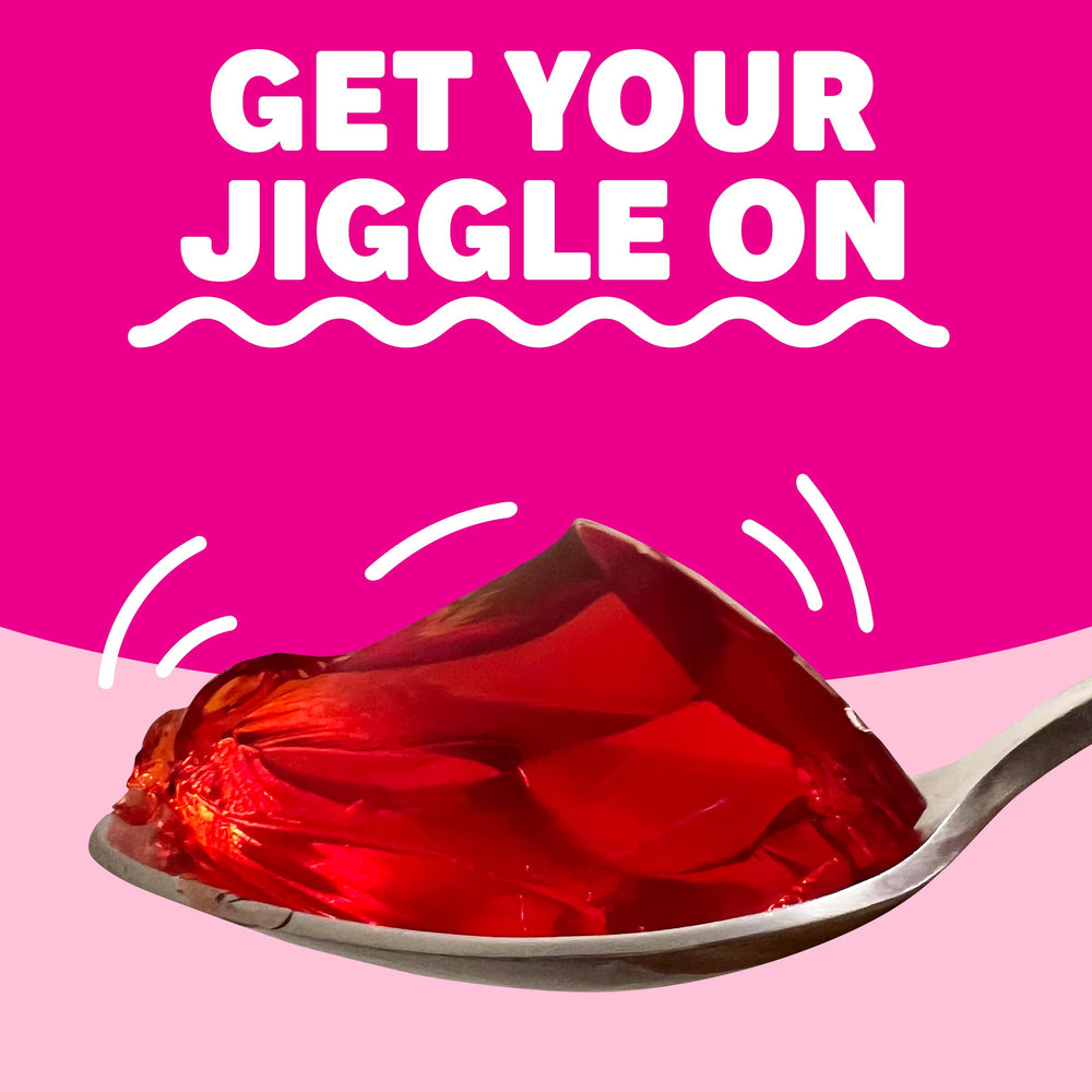 Poke cake idea using Jell-O strawberry gelatin awaiting imagination.
