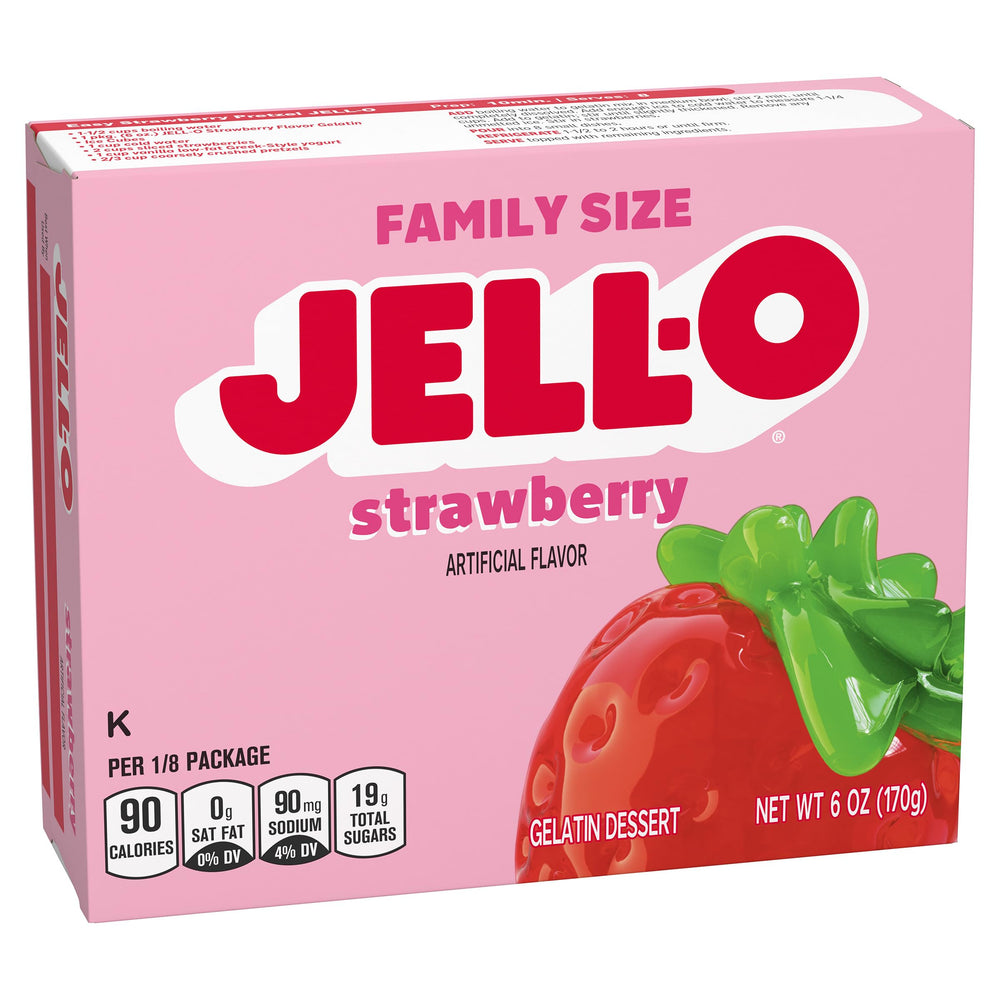 Family enjoying bright, wiggly Jell-O gelatin snack after meals.