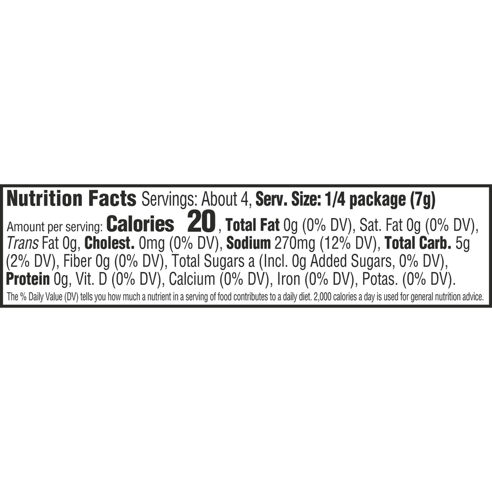 Jell-O Vanilla Pudding nutrition label highlights low calories
