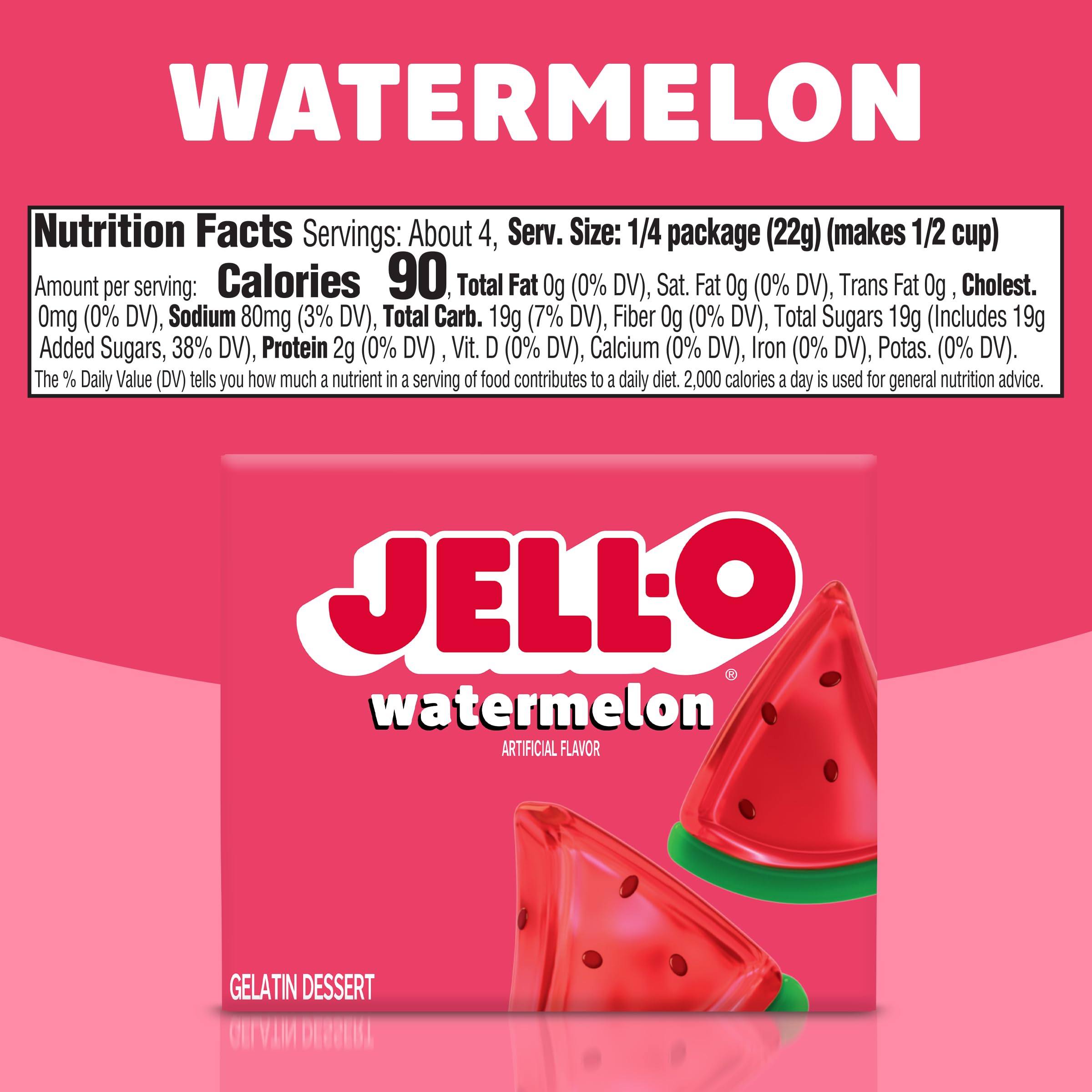 Jell-O Watermelon Gelatin Mix served at a summer gathering.