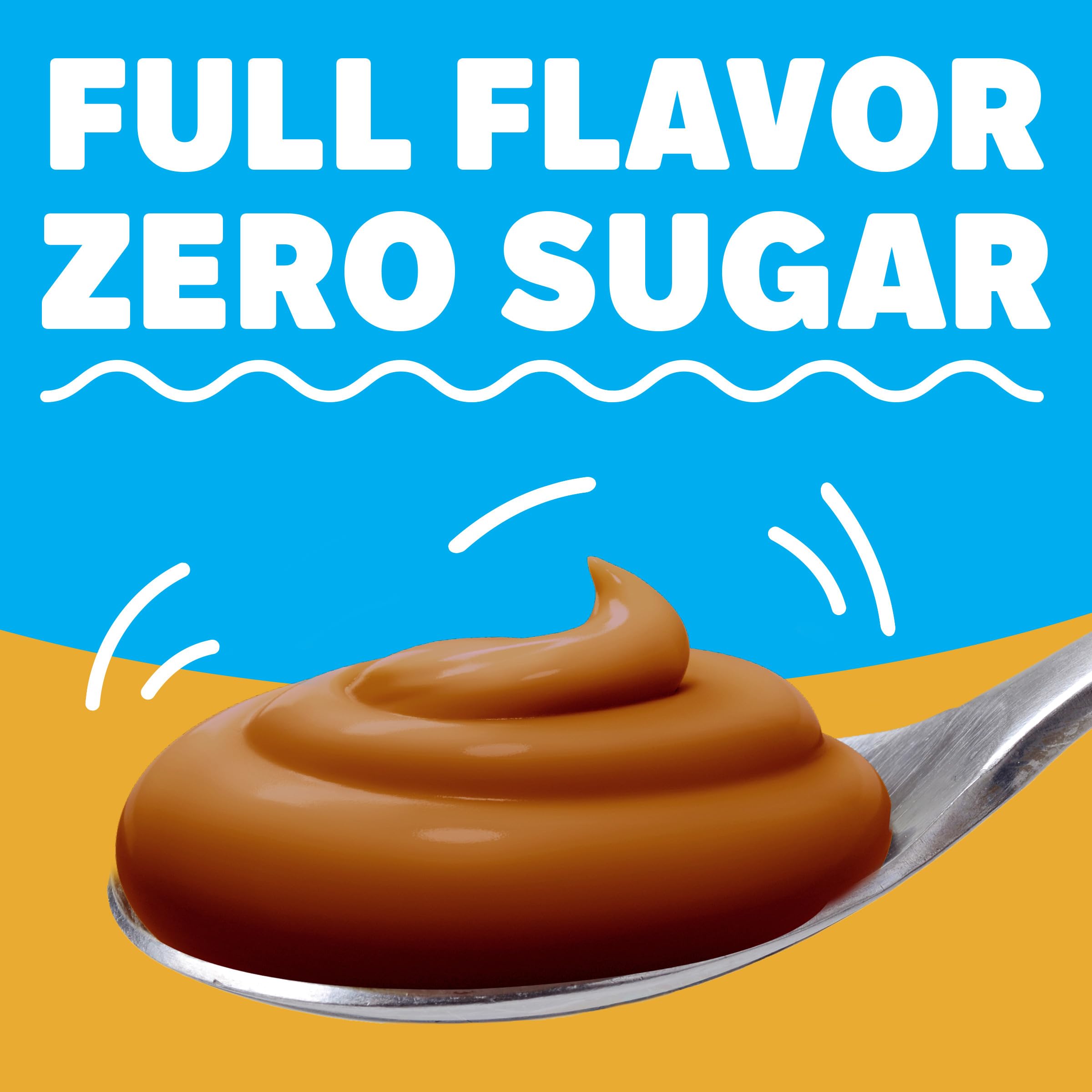 Box of Jell-O Zero Sugar Butterscotch pudding mix, 24-pack.