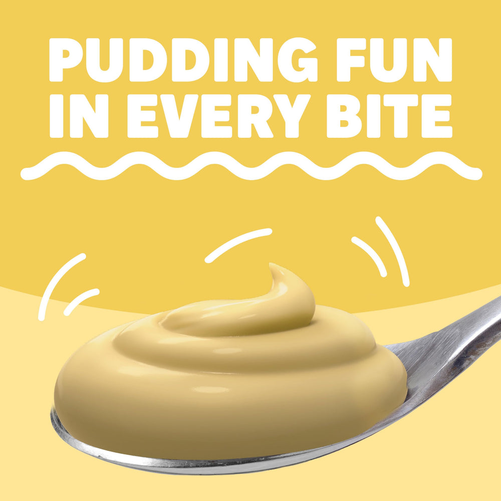 Jell-O Banana Cream pudding mix kid-friendly dessert option.