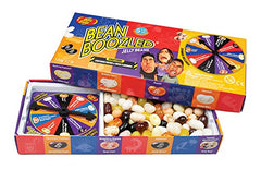 Jelly Belly 20-flavor jelly beans display colorful variety for tasting tests.