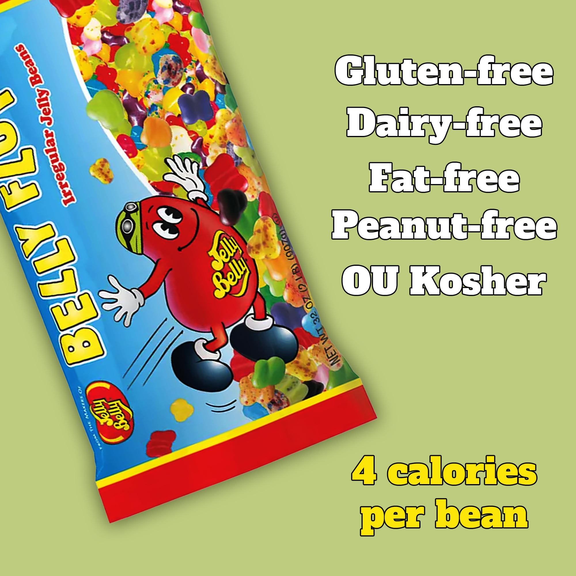 Jelly Belly Belly Flops serving suggestion features the fun assortment in a candy bowl for guests.