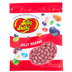Jelly Belly Bubble Gum jelly beans in a 16 oz resealable bag for fresh flavor.