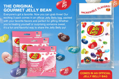 Jelly Belly buttered popcorn jelly beans in a grab-and-go bag for snacking.
