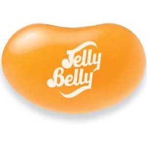 Jelly Belly cantaloupe jelly beans in a resealable bag to keep flavor fresh.