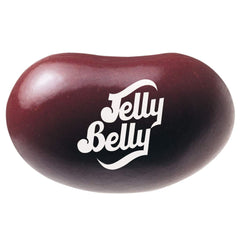Close-up of Jelly Belly Chocolate Pudding beans highlighting real chocolate flavor