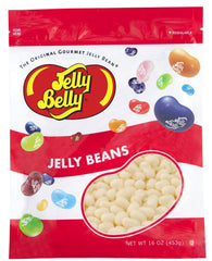 Jelly Belly Coconut Jelly Beans in a jar view, tropical snack ready to enjoy.