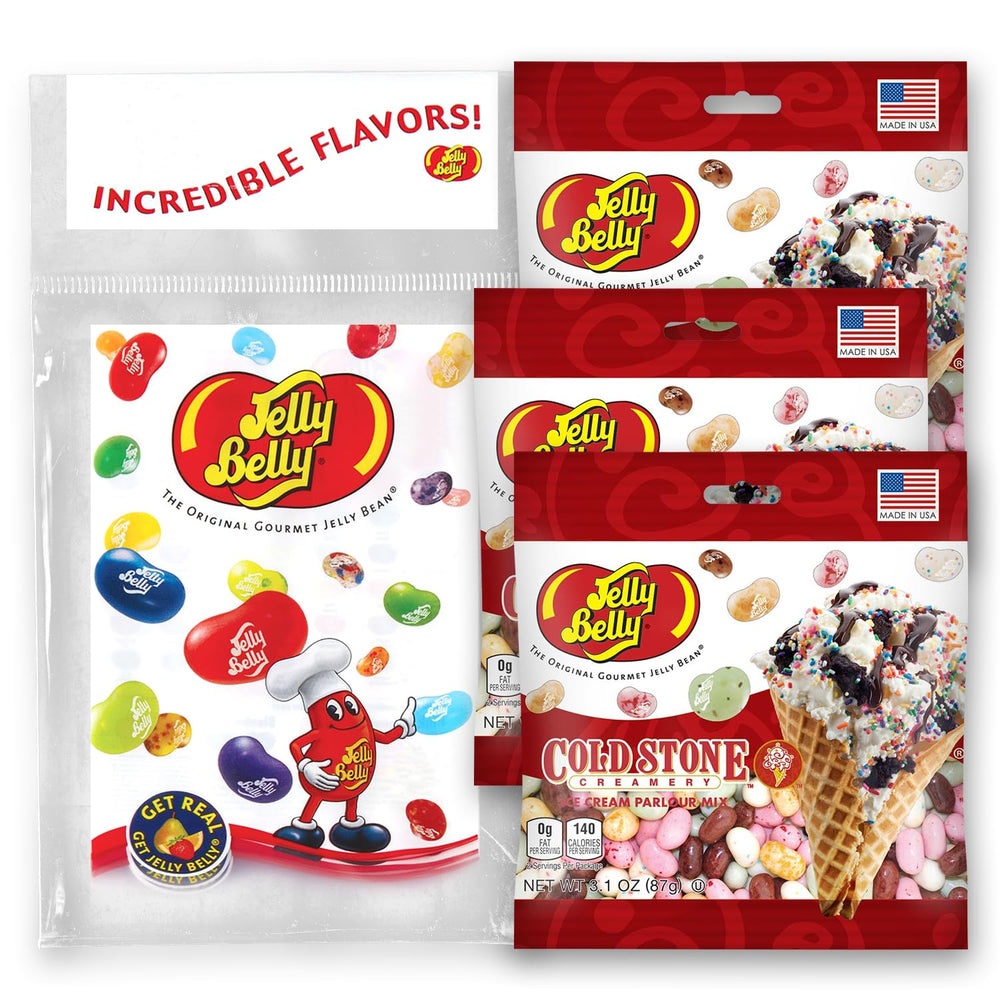 Jelly Belly Cold Stone pumpkin pie grab-go 3-pack bags for on-the-go snacking