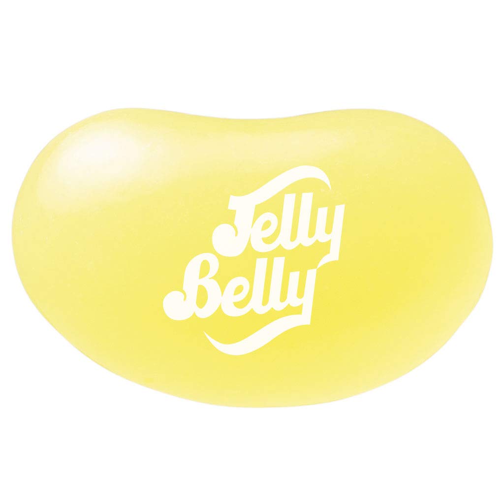 Close-up of Jelly Belly Crushed Pineapple beans showing real pineapple juice flavor notes