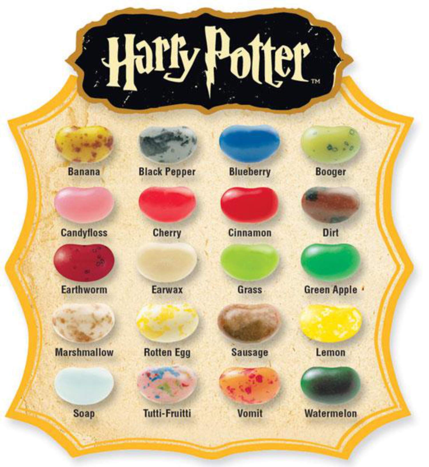 Jelly Belly Harry Potter vibe—wizarding fun for fans.