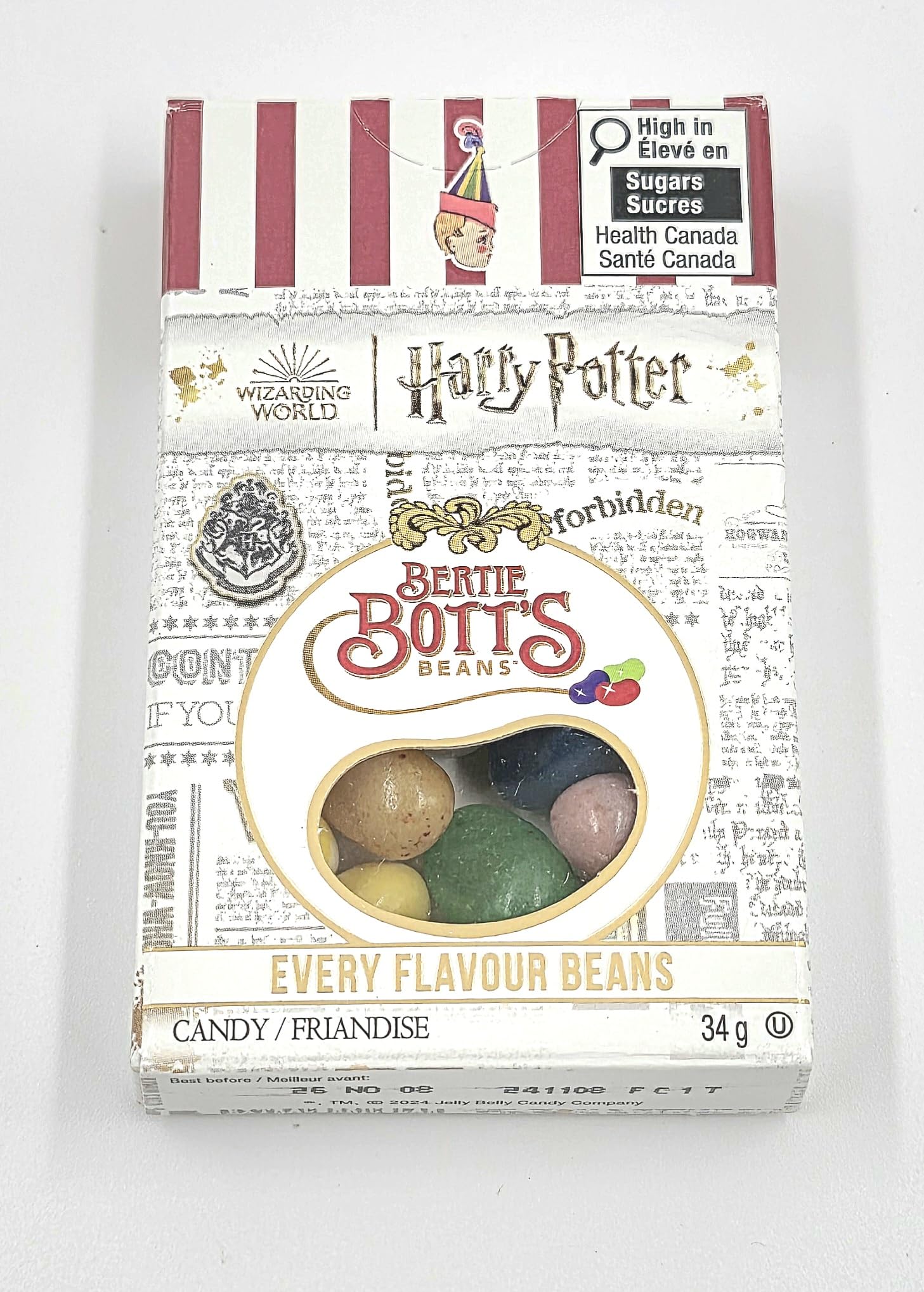 Jelly Belly Harry Potter Bertie Bott's Beans closeup showing colorful beans.