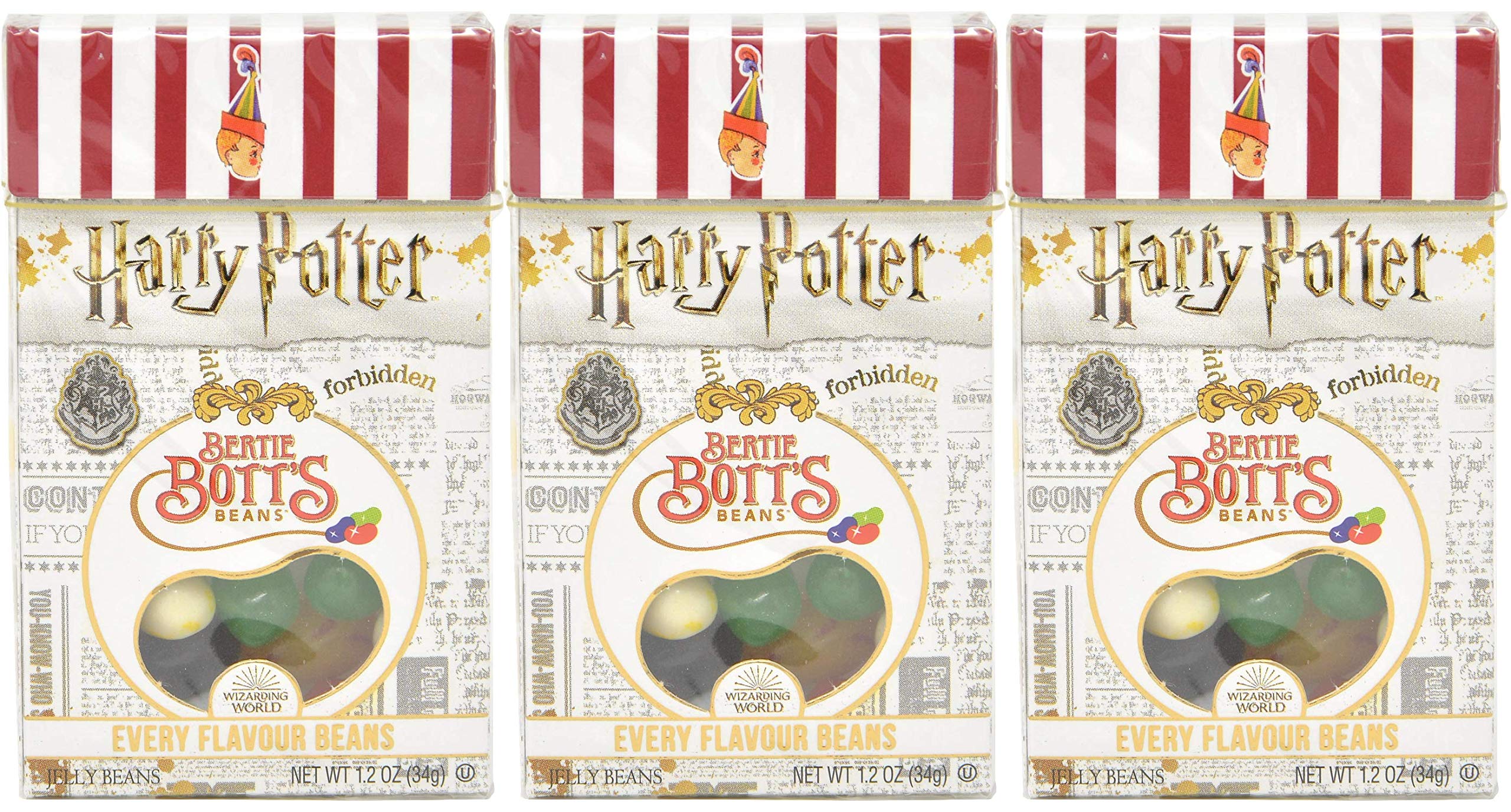 Jelly Belly Bertie Bott's beans with owl and Sorcerer's Stone design, for fans.