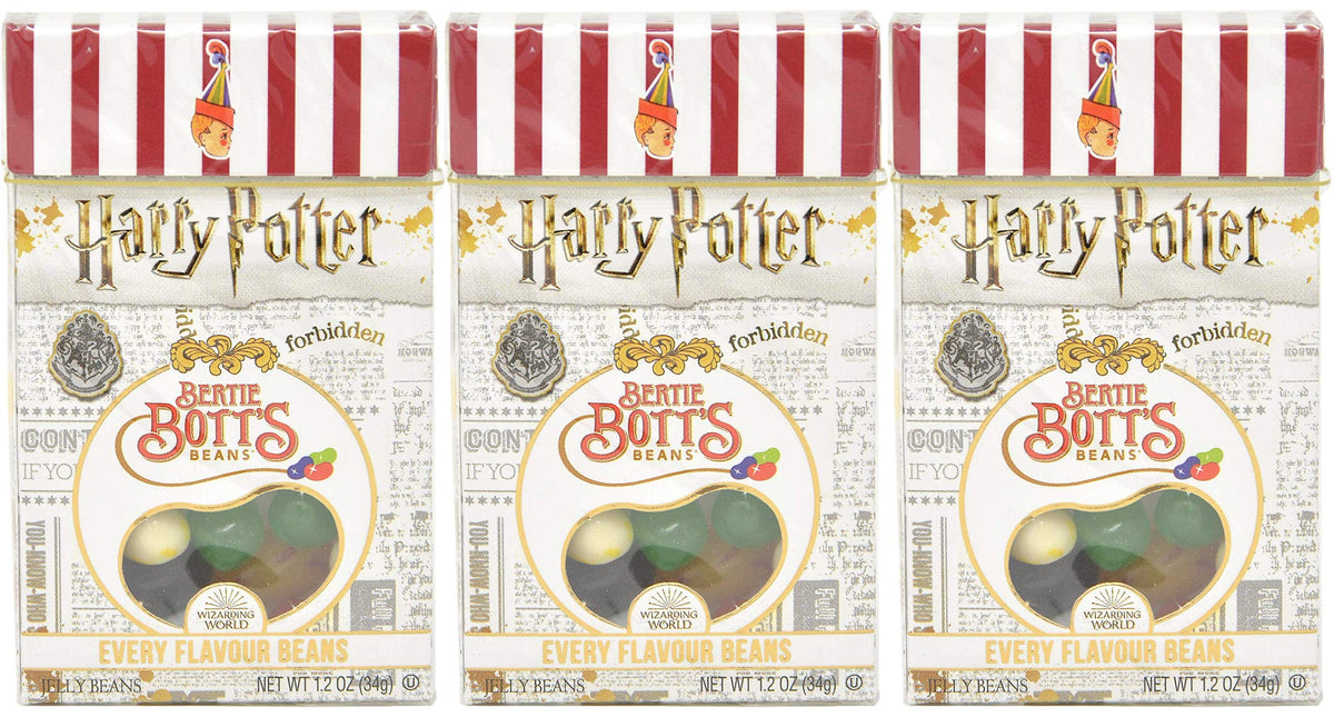 Jelly Belly Bertie Bott's beans with owl and Sorcerer's Stone design, for fans.