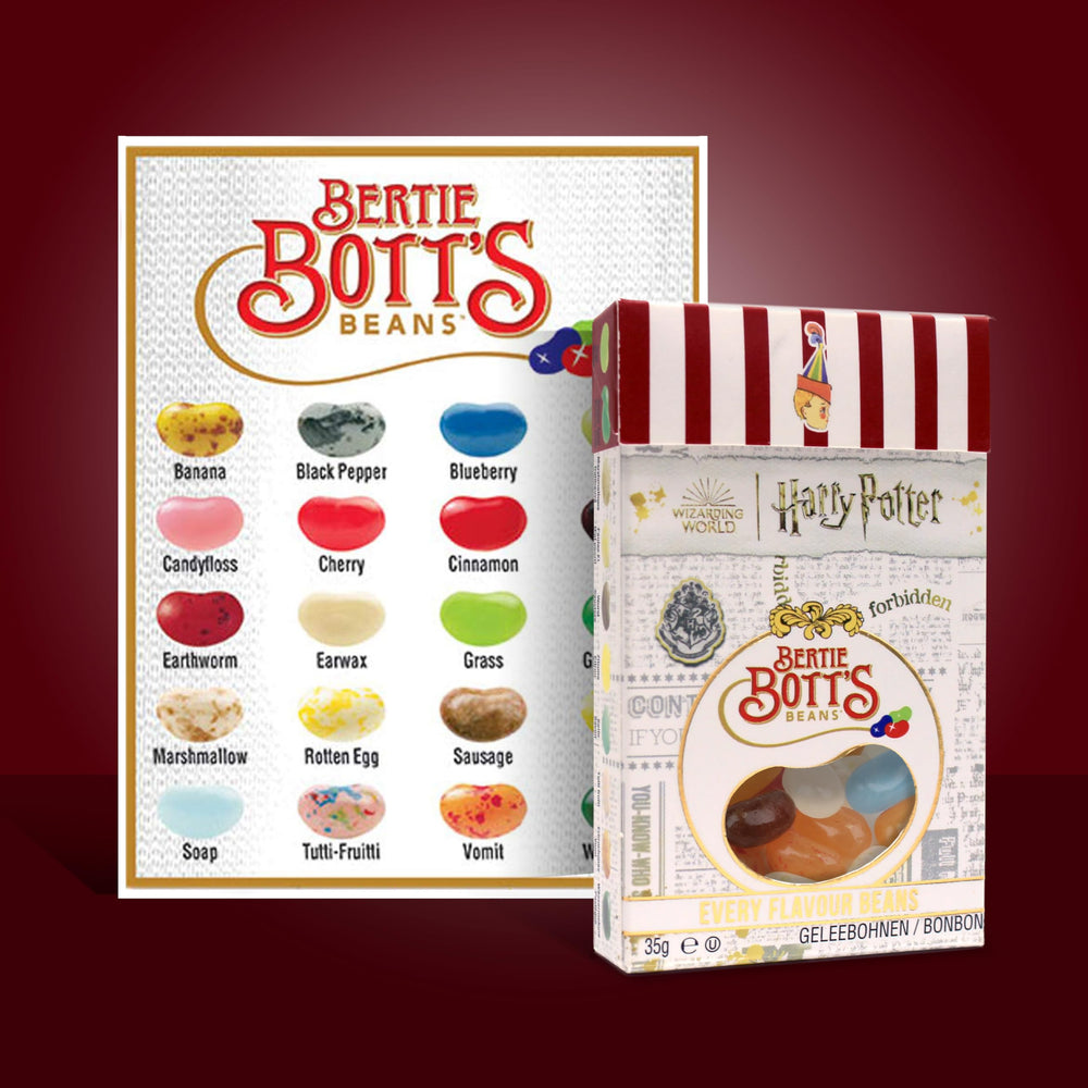 Party display captures colorful jelly beans spread for Hogwarts-themed events.