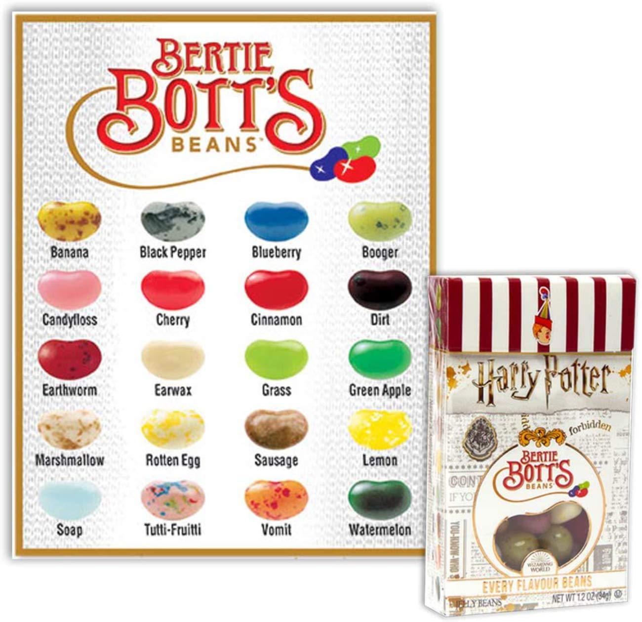 Serving ideas for snacks or party favors with Bertie Bott's beans.