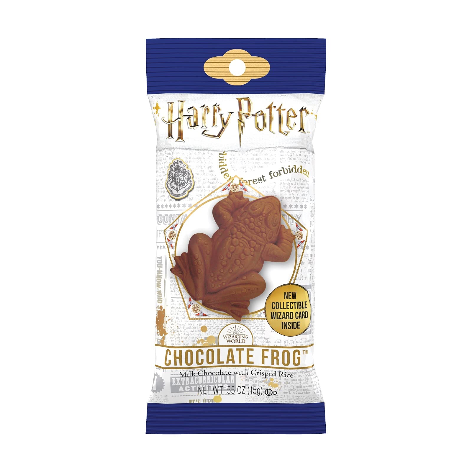Jelly Belly Harry Potter Chocolate Frog with collectible wizard card for fans.