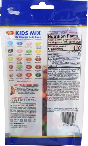 Close-up of Jelly Belly Kids Mix colorful beans variety